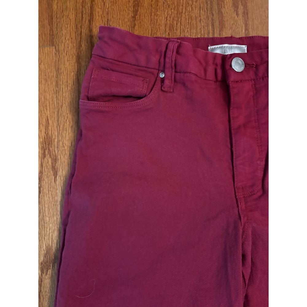Kut From The Kloth Pink High Rise Meg Fab Ab Wide Leg Jeans Size 4 - Picture 4 of 11